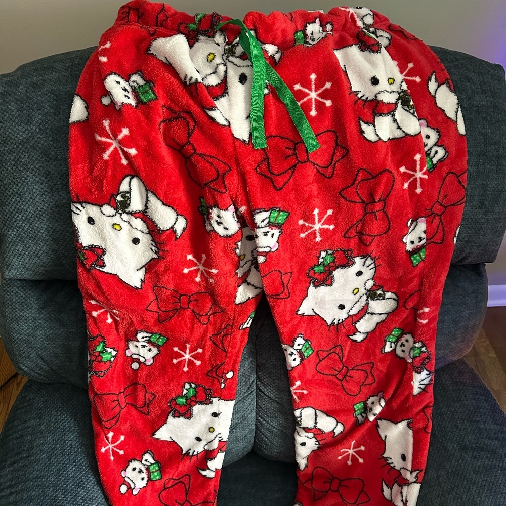 Charmmykitty fleece Hello Kitty pajama pants